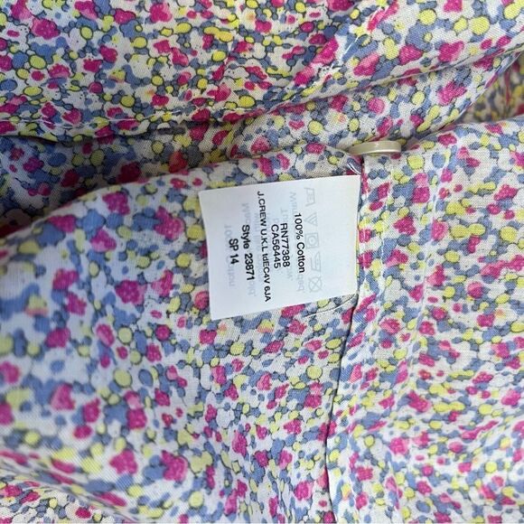 J Crew The Perfect Shirt Multi Abstract Dots Printed Button Up Shirt Sz S - Picture 5 of 6